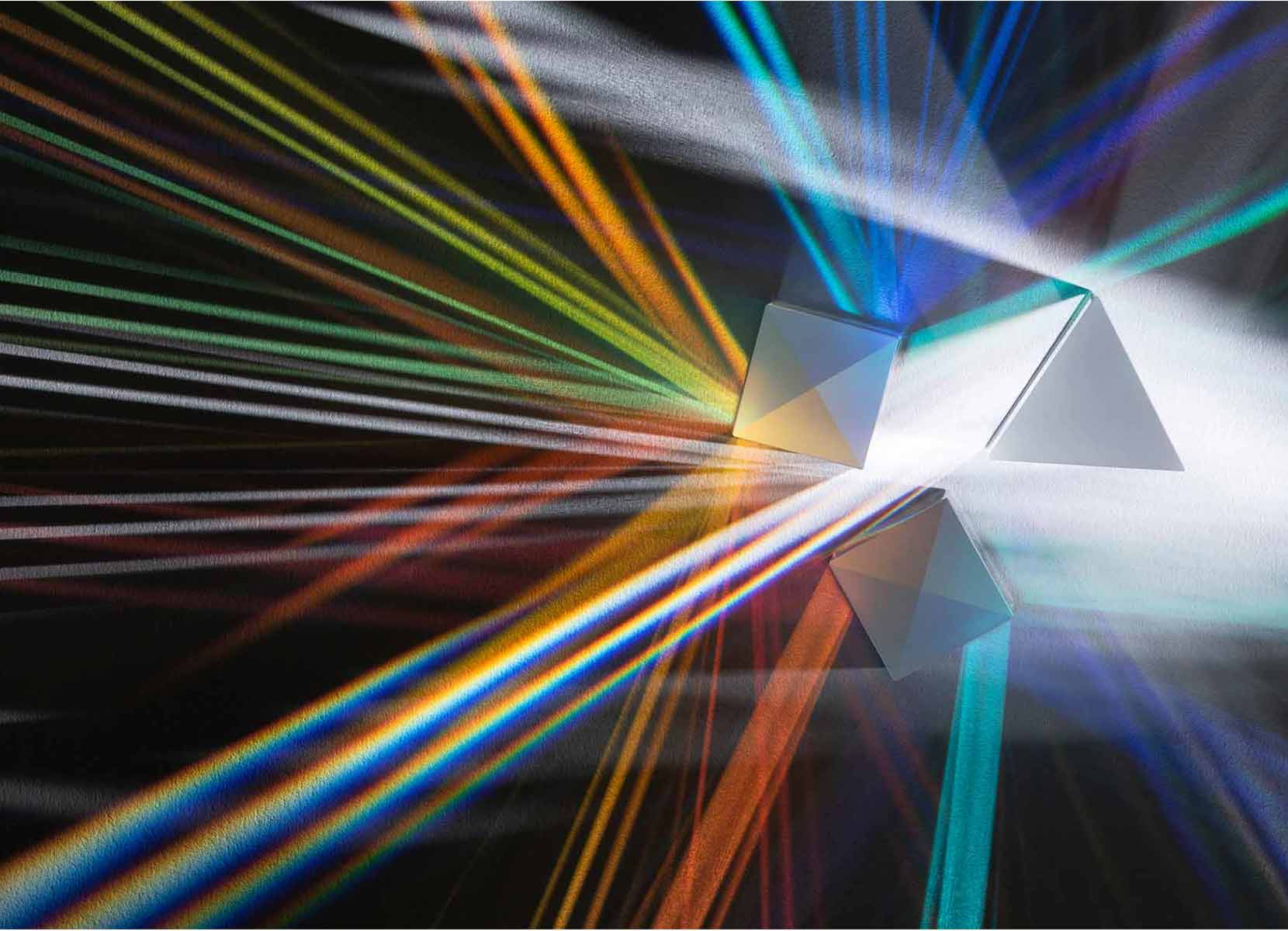 prisms reflecting light