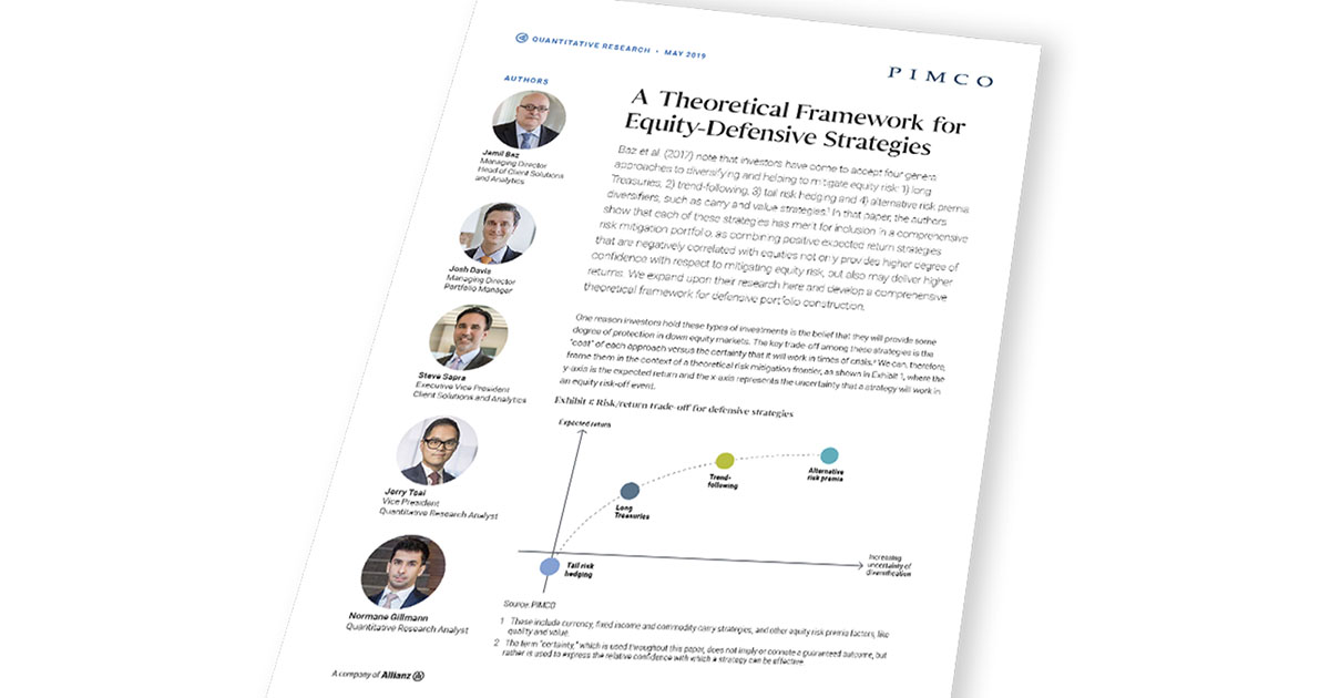 A Theoretical Framework for Equity-Defensive Strategies