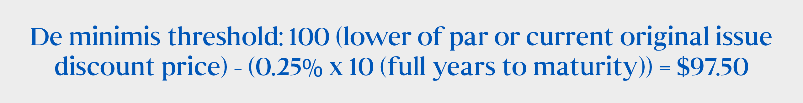 A formula example demonstrates the significance of rising rates using a municipal security that was issued at par with 10 years to maturity.